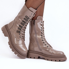 Жіночі зимові черевики високі S.Barski MR870-72 39 Темно-бежеві (5905677936810) - зображення 3