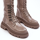 Жіночі зимові черевики високі S.Barski MR870-72 38 Темно-бежеві (5905677936803) - зображення 6