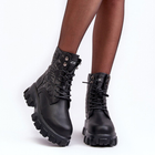 Жіночі зимові черевики високі GOE MM2N4021 40 Чорні (5903163991176) - зображення 3