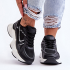 Sneakersy damskie na wysokiej platformie do kostki Feluci 36 Czarne (5905677437898) - obraz 2