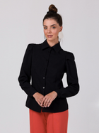 Koszula damska elegancka BeWear B277 M Czarna (5905563719558)