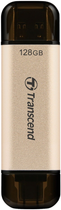 Флеш пам'ять Transcend JetFlash 930C 128GB USB Type-A + USB Type-C Gold-Black (760557850328) - зображення 2