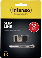 Pendrive Intenso Slim Line 32GB USB 3.0 Black (4034303019984) - obraz 3