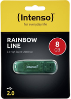 Pendrive Intenso Rainbow Line 8GB USB 2.0 Transparent-Green (4034303008537) - obraz 3