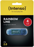 Флеш пам'ять Intenso Rainbow Line 4GB USB 2.0 Transparent-Blue (4034303008513) - зображення 3