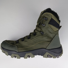Зимние кожаные полуберцы на меху Oksy Tactical ботинки экомех Olive размер 41 - изображение 4