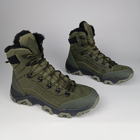 Зимние кожаные полуберцы на меху Oksy Tactical ботинки экомех Olive размер 43 - изображение 6