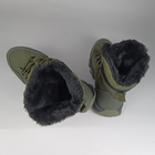 Зимние кожаные полуберцы на меху Oksy Tactical ботинки экомех Olive размер 41 - изображение 10