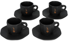 Набір Bialetti 4 чорних чашки з блюдцями (8006363035422) - зображення 1