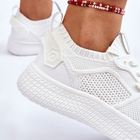 Sneakersy damskie z siatki na platformie do kostki wsuwane Big Star LL274415 38 Białe (5900714609009) - obraz 7