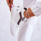 Sneakersy damskie z siatką na koturnie do kostki Cross Jeans JJ2R4028C 36 Białe (8697319245059) - obraz 3