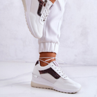 Sneakersy damskie z siatką na koturnie do kostki Cross Jeans JJ2R4028C 36 Białe (8697319245059) - obraz 4