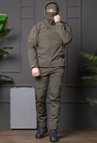 Мужская куртка НГУ Softshell оливковый цвет с анатомическим покроем ветрозащитная 3XL - изображение 9