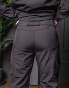 Чоловічий демісезонний Костюм поліція Softshell із Липучками під Шеврони чорний Куртка та штани S - зображення 10