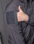 Мужской демисезонный Костюм полиция Softshell с Липучками под Шевроны черный Куртка и брюки M - изображение 3