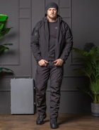 Мужской демисезонный Костюм полиция Softshell с Липучками под Шевроны черный Куртка и брюки 3XL - изображение 13