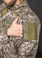 Мужской демисезонный костюм Softshell с Липучками под Шевроны пиксель Куртка и брюки XL - изображение 5