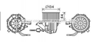 Вентилятор пічки AVA COOLING AI8391 Audi A4, Allroad, Q5, A5 8K1820021C, 8K1820021B