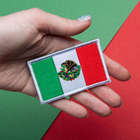 Набор шевронов 2 шт нашивка с липучкой Флаг Мексики 5х8 см, вышитый патч - изображение 3