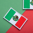 Набір шевронів 2 шт з липучкою Прапор Мексики 5х8 см, вишитий патч - зображення 6