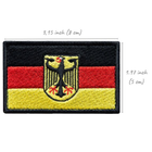 Набір шевронів 2 шт з липучкою Прапор Німеччини 5х8 см, вишитий патч - зображення 5