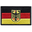 Набір шевронів 2 шт з липучкою Прапор Німеччини 5х8 см, вишитий патч - зображення 9