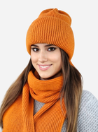 Komplet damski (czapka+szalik) Kamea K.23.232.27 One Size Pomarańczowy (5903246786460) - obraz 1