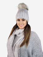 Комплект жіночий (шапка+шарф) Kamea K.22.261.01 One Size Рожевий (5903246770933) - зображення 1