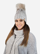 Комплект жіночий (шапка+шарф) Kamea K.22.261.03 One Size Бежевий (5903246755657) - зображення 1