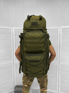 Тактичний рамний рюкзак Tactical Bag Olive 100 л - изображение 6
