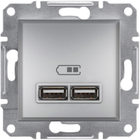 USB розетка Asfora цвет алюминий, EPH2700261 Schneider Electric