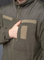 Чоловічий костюм оливковий колір Флісова Кофта та штани Kayman / Кофта з водонепроникними вставками та липучками під шеврони 54 - зображення 4