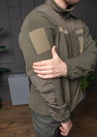 Мужской костюм оливковый Флисовая Кофта и брюки Kayman / Кофта с водонепроницаемыми вставками и липучками под шевроны 46 - изображение 3