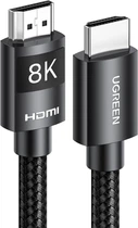 Кабель HDMI Ugreen 8K 4K HDMI 2.1 Cable Ultra High Speed 1м Black (YM1562)