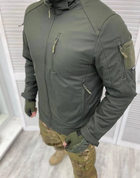 Армійська куртка Combat тканина soft-shell на флісі Оливковий L (Kali) KL007 - зображення 3