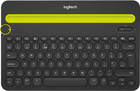 Klawiatura bezprzewodowa Logitech Multi-Device Keyboard K480 Bluetooth DEU Black (920-006350) - obraz 1