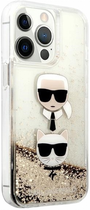 Etui CG Mobile Karl Lagerfeld Liquid Glitter Karl&Choupette Head do Apple iPhone 13/13 Pro Zloty (3666339028954) - obraz 3