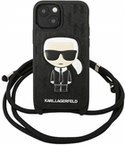 Панель CG Mobile Karl Lagerfeld Leather Monogram Patch and Cord Iconik для Apple iPhone 13 mini Black (3666339049881)