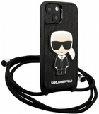Etui CG Mobile Karl Lagerfeld Leather Monogram Patch and Cord Iconik do Apple iPhone 13 mini Czarny (3666339049881) - obraz 2