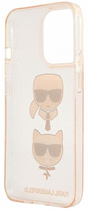 Etui CG Mobile Karl Lagerfeld Glitter Karl&Choupette do Apple iPhone 13 mini Zloty (3666339028855) - obraz 2