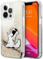 Etui CG Mobile Karl Lagerfeld Liquid Glitter Choupette Fun do Apple iPhone 13 Pro Max Zloty (3666339029043) - obraz 1