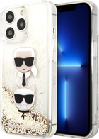 Панель CG Mobile Karl Lagerfeld Liquid Glitter Karl&Choupette Head для Apple iPhone 13 Pro Max Gold (3666339028961) - зображення 2