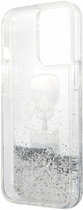 Etui CG Mobile Karl Lagerfeld Liquid Glitter Karl&Choupette Head do Apple iPhone 13 Pro Max Srebrny (3666339028923) - obraz 3