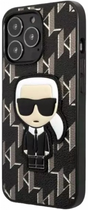 Etui CG Mobile Karl Lagerfeld Monogram Iconic Patch do Apple iPhone 13 Pro Max Czarny (3666339049393) - obraz 1