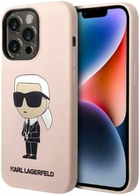 Etui CG Mobile Karl Lagerfeld Silicone Iconic do Apple iPhone 14 Pro Rozowy (3666339098636) - obraz 1