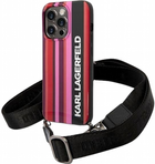 Etui CG Mobile Karl Lagerfeld Color Stripes Strap do Apple iPhone 14 Pro Rozowy (3666339094218) - obraz 1