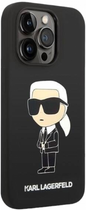 Etui CG Mobile Karl Lagerfeld Silicone Iconic do Apple iPhone 14 Pro Czarny (3666339086589) - obraz 3