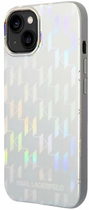 Панель CG Mobile Karl Lagerfeld Monogram Iridescent для Apple iPhone 14 Plus Silver (3666339093082)