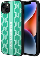 Etui CG Mobile Karl Lagerfeld Monogram Stripe do Apple iPhone 14 Plus Zielony (3666339084974) - obraz 3