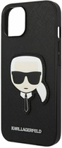 Etui CG Mobile Karl Lagerfeld Saffiano Karl Head Patch do Apple iPhone 14 Plus Czarny (3666339077044) - obraz 3